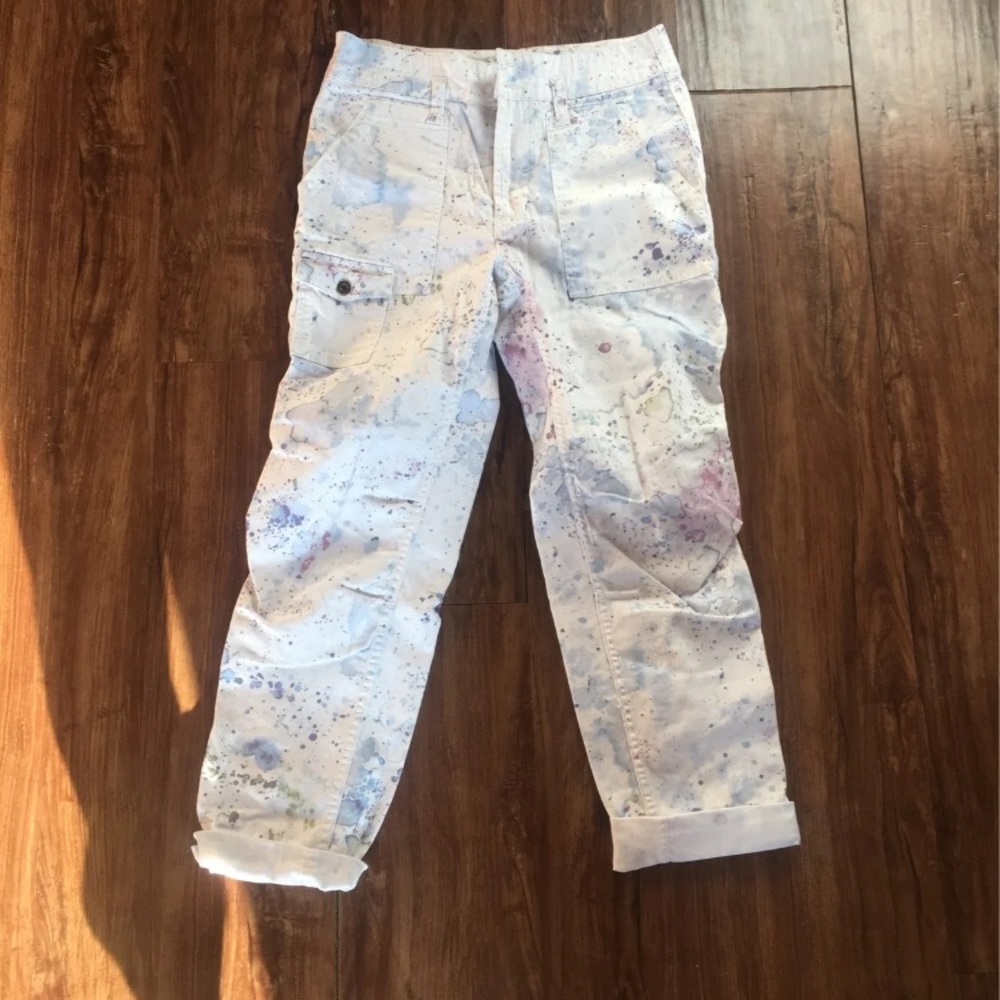 White Art Deco pants